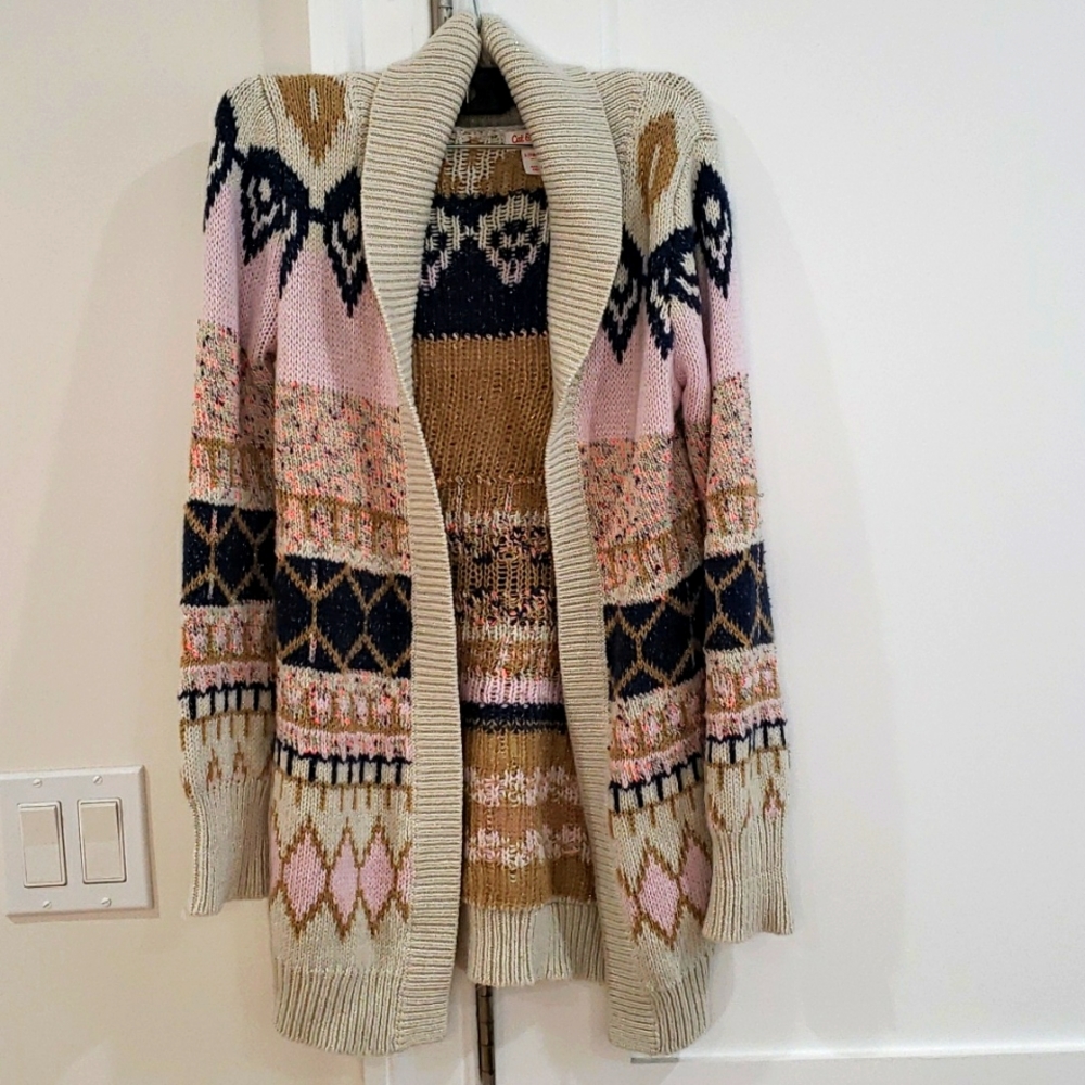 Girls' Cat & Jack Multicolored Cardigan Sweater Size:10/12 (L)